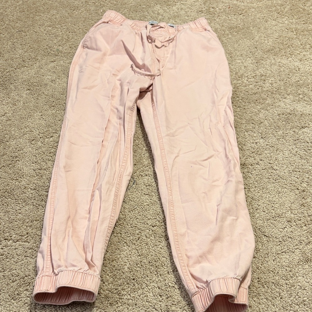 Hollister Pink Ultra High Rise Joggers Small Elastic Waist